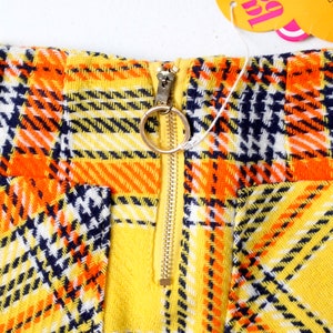 vintage 60s girl's mod plaid skirt, NOS with tags image 3