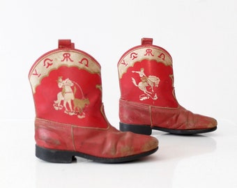 stivali da cowboy per bambini vintage anni '50