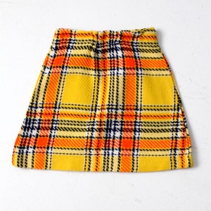 vintage 60s girl's mod plaid skirt, NOS with tags image 4