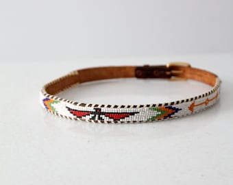 Al Beres Vintage Beaded Western Belt With German Silver  display picture 3
