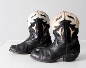 vintage kids' Acme peewee cowboy boots circa 1940s