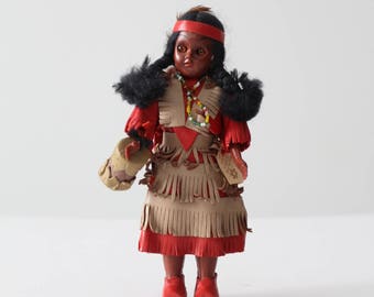 vintage Native American doll, Carlson Cree Princess doll