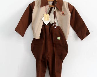 vintage children's jacket and overall set