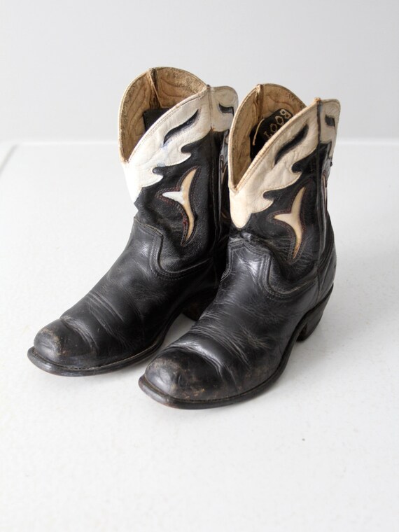 vintage kids' Acme peewee cowboy boots circa 1940s - image 5