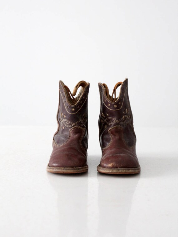 Vintage Children s Cowboy Boots Kid s 40 s Western Boots Etsy Ireland