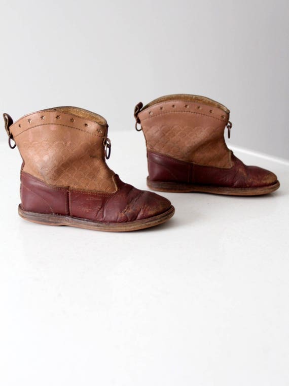vintage 50s children's western boots, kid's cowbo… - image 1
