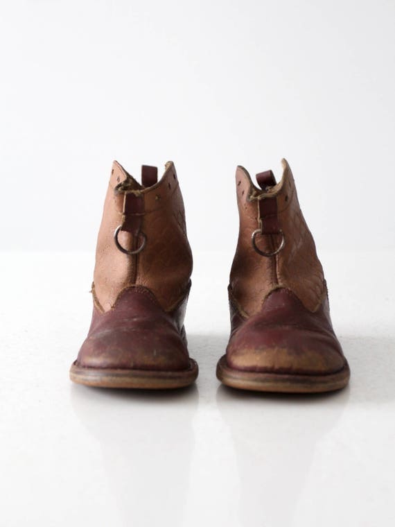 vintage 50s children's western boots, kid's cowbo… - image 2