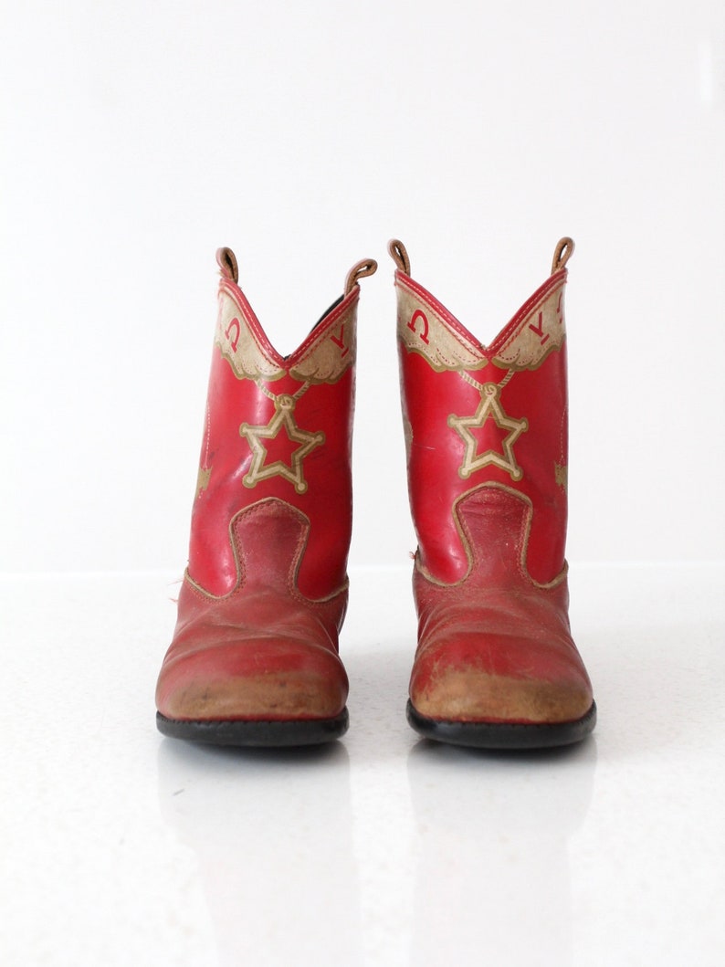 vintage 50s children's cowboy boots image 2