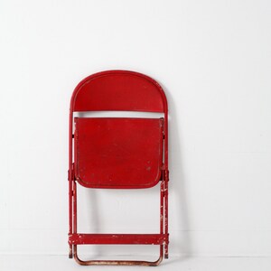 vintage children's chair, red folding chair image 5