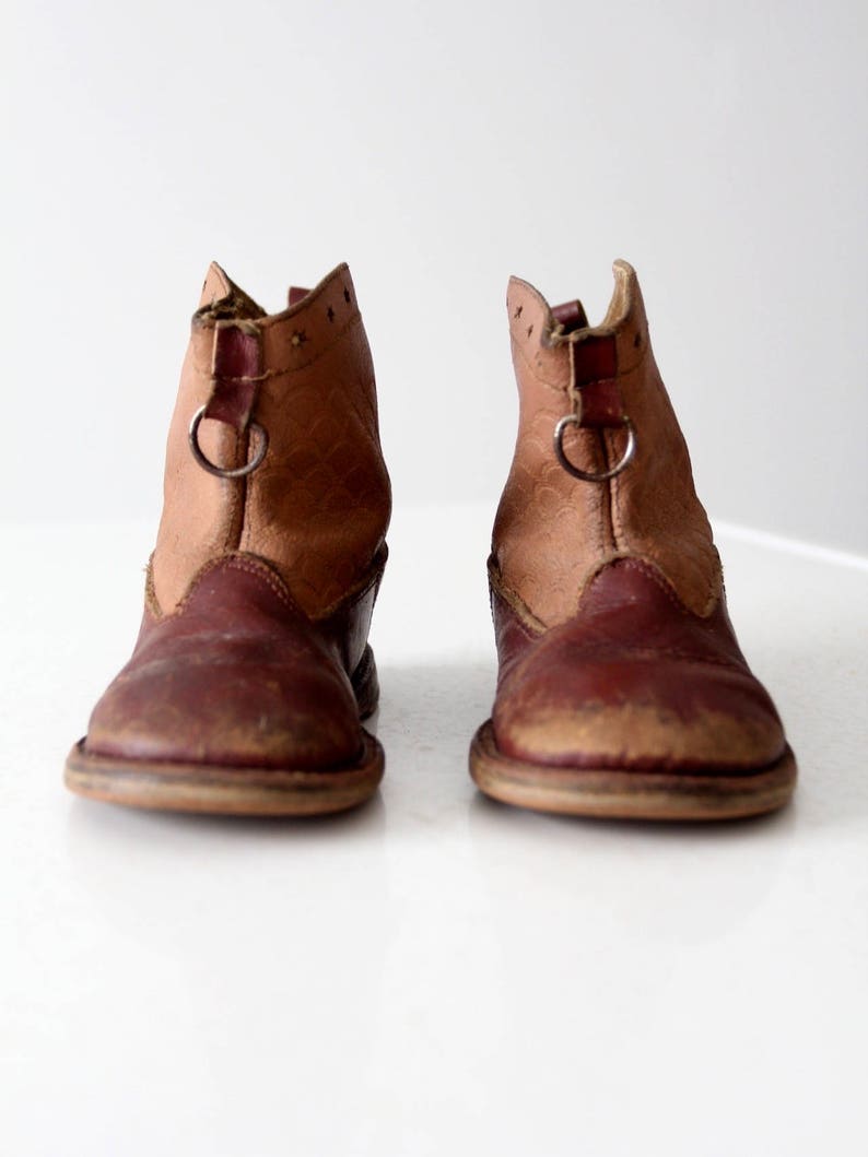 vintage 50s children/'s western boots kid/'s cowboy boots