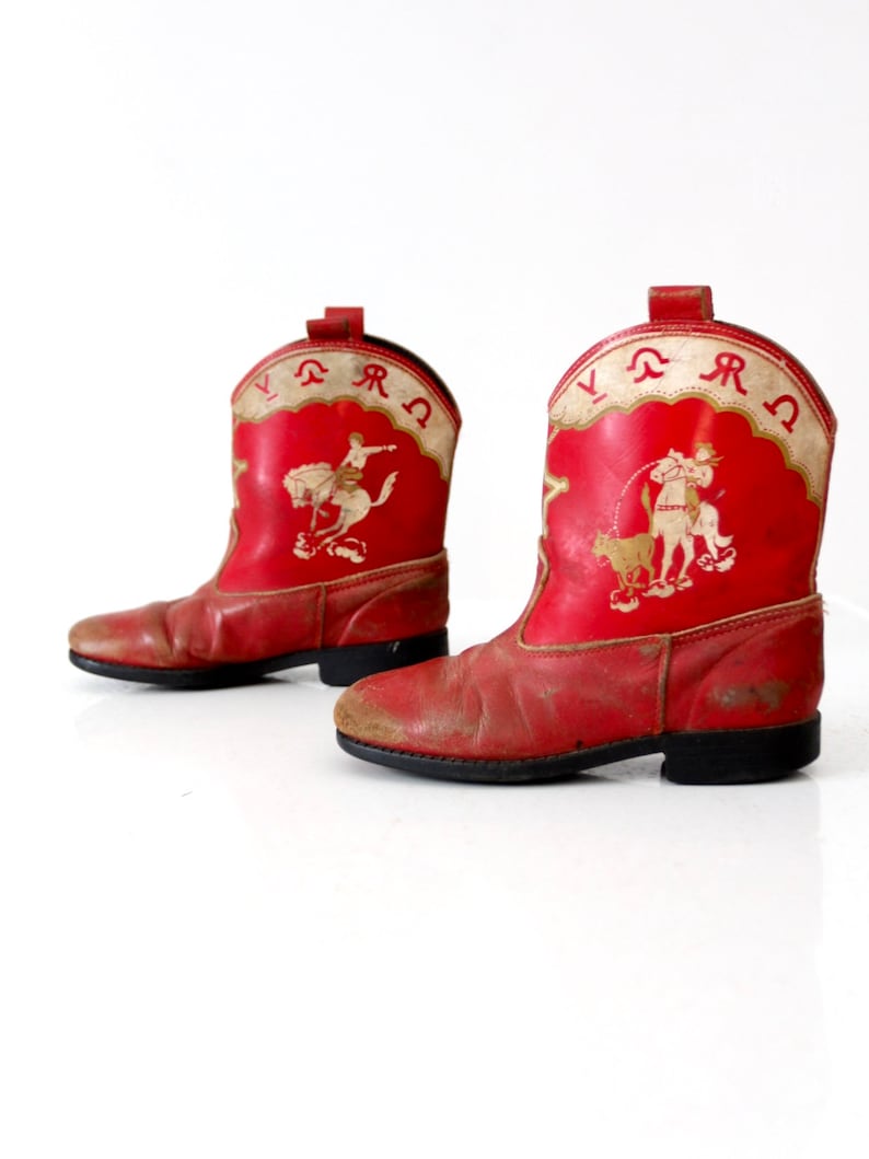 vintage 50s children's cowboy boots image 6