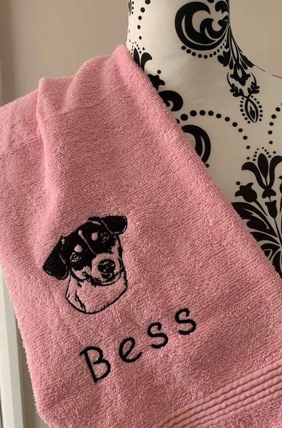 Personalised Dog HAND Towel 550gsm 90cm X 50cm Etsy