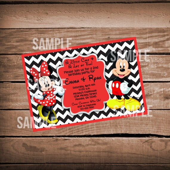 Red Instant Download MMT Printable Mickey Mouse and Minnie Mouse ...