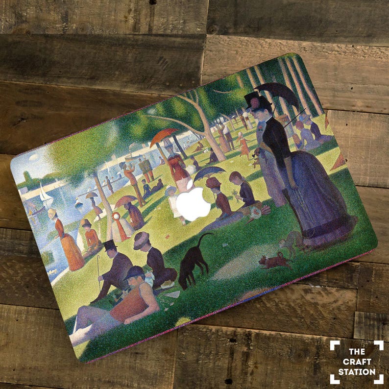 Seurat macbook sticker Creative MacBook Laptop decal Apple decal any laptop sticker Macbook Pro Laptop Skin