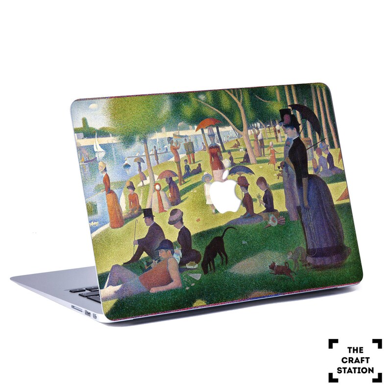 Seurat macbook sticker Creative MacBook Laptop decal Apple decal any laptop sticker Macbook Pro Laptop Skin