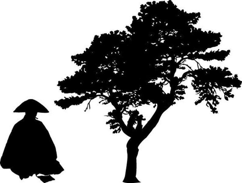 Japanese Motif Tree Sticker Wall Decal Art Home Deco Vynil Etsy