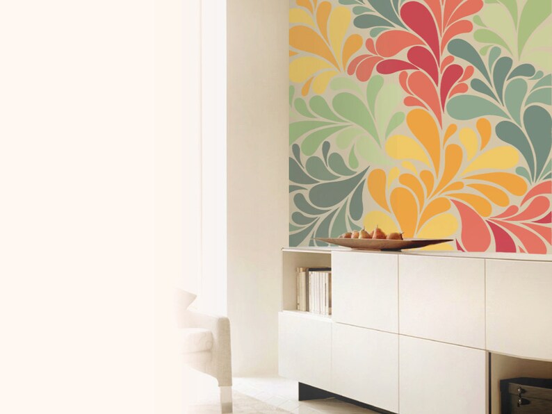 CREATIVE DESIGN Multi Color Leaves Wall Decal Art Home Deco Vynil Office Living Room Front Desk