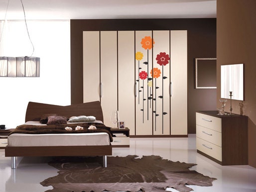 Estampado flores pared calcomanía Home Deco vinilo cocina | Etsy