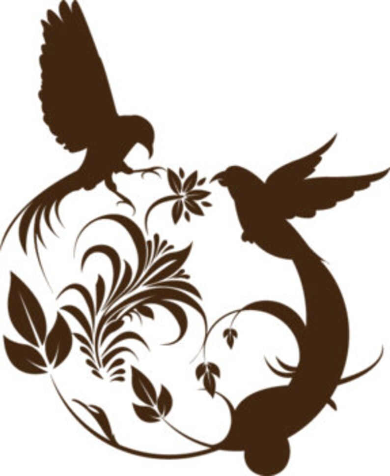 CREATIVE DESIGN Birds Playing Wall Decal Art Home Deco Vynil Office Living Room Front Desk
