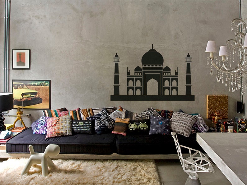 Taj Mahal Sticker Wall Decal Art Home Deco Vynil Children Room Living Room Bedroom Front desk Bar decor