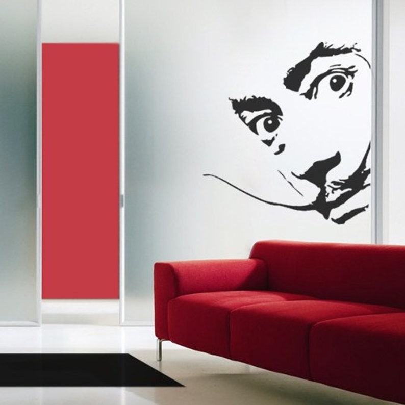 creative design: salvador dali wall decal art home deco vynil | etsy