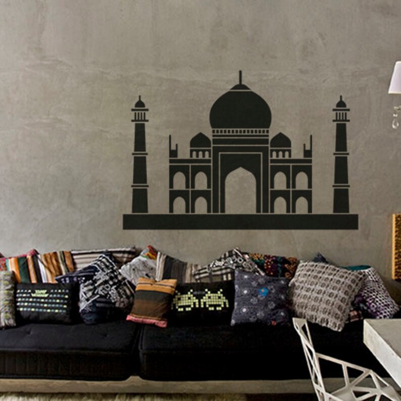 Taj Mahal Sticker Wall Decal Art Home Deco Vynil Children Room Living Room Bedroom Front desk Bar decor