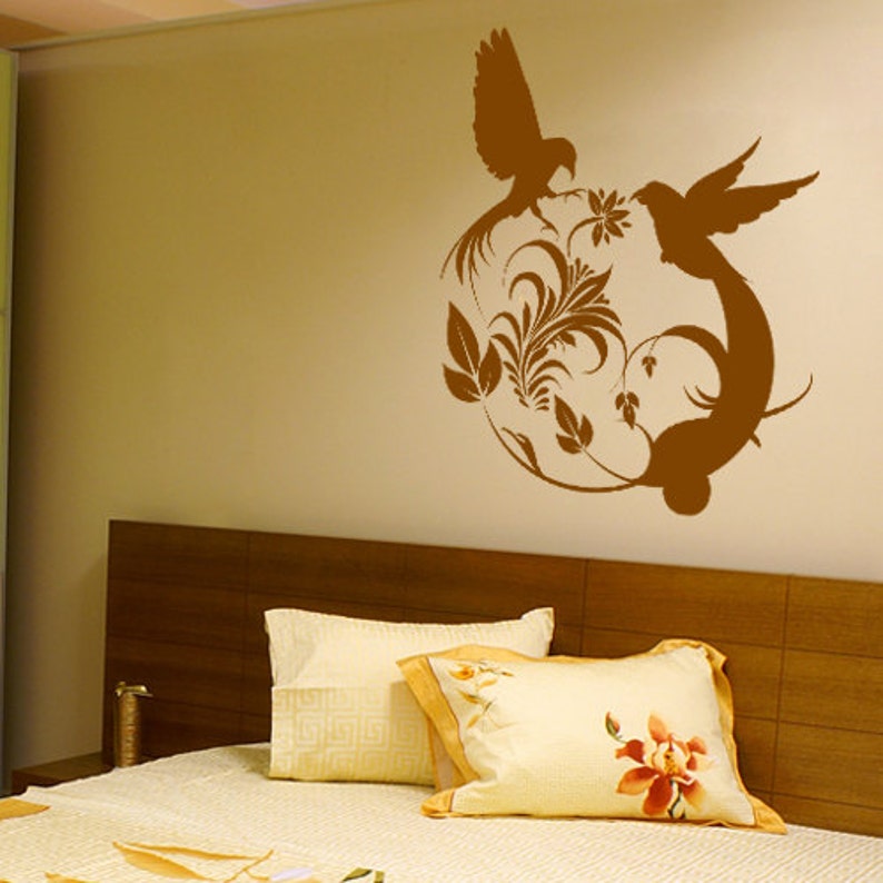 CREATIVE DESIGN Birds Playing Wall Decal Art Home Deco Vynil Office Living Room Front Desk