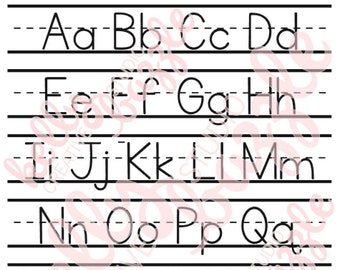 Alphabet Chart SVG file; Alphabet Handwriting sign for Back to School, E-Learning, Back to School Sign for Child&#39;s Desk; PDF