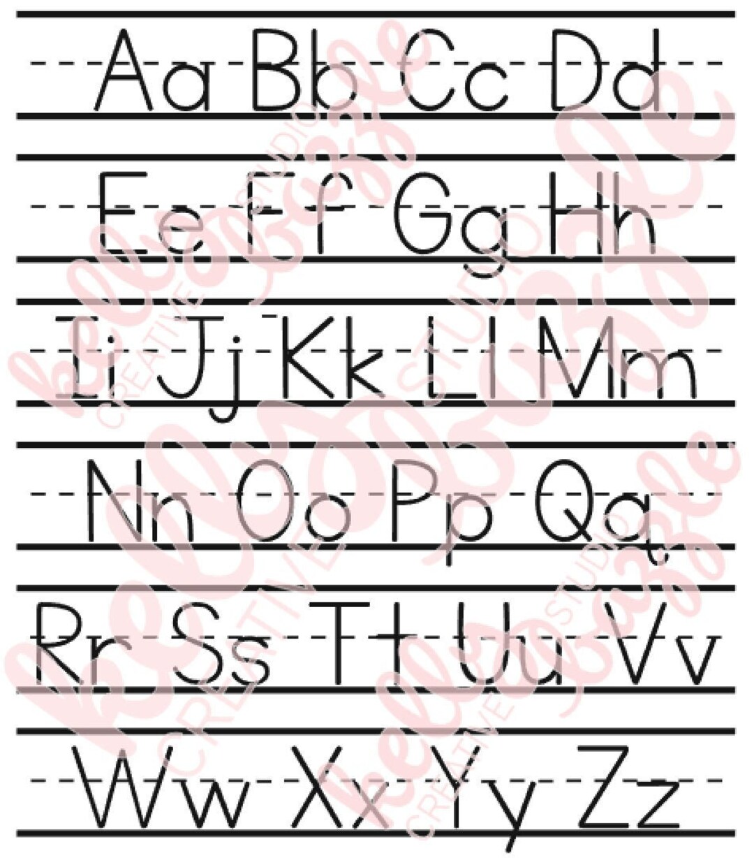 Alphabet Chart SVG File Alphabet Handwriting Sign for Back to - Etsy ...