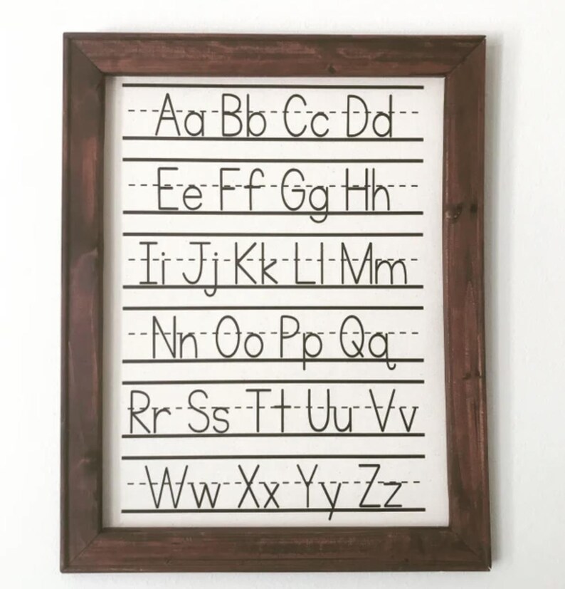 Alphabet Chart SVG File: Handwriting Practice Sign (PDF Downloadable ...