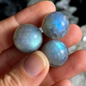 Flashy Labradorite Sphere: Small Crystal Orb, pocket Gemstone, crystal Marble