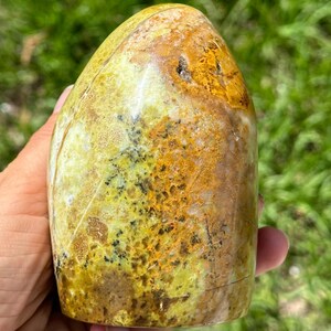 Green opal, standing green opal,  green opal free form,  healing stone,  polished,