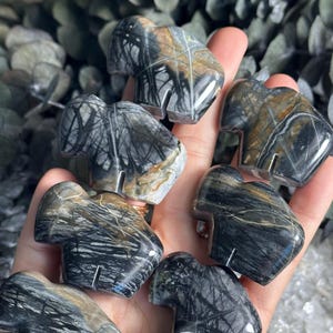 Picasso Jasper Bison • 2” • symbolic object • animal spirit • small sculpture • altar piece • natural art