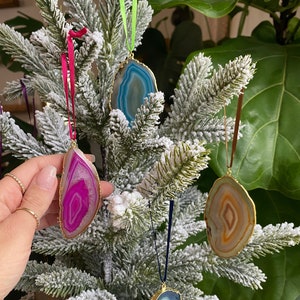 Crystal ornament, Agate ornament, boho decor,succulent decor,  decoration, Wood ornament, natural, rustic