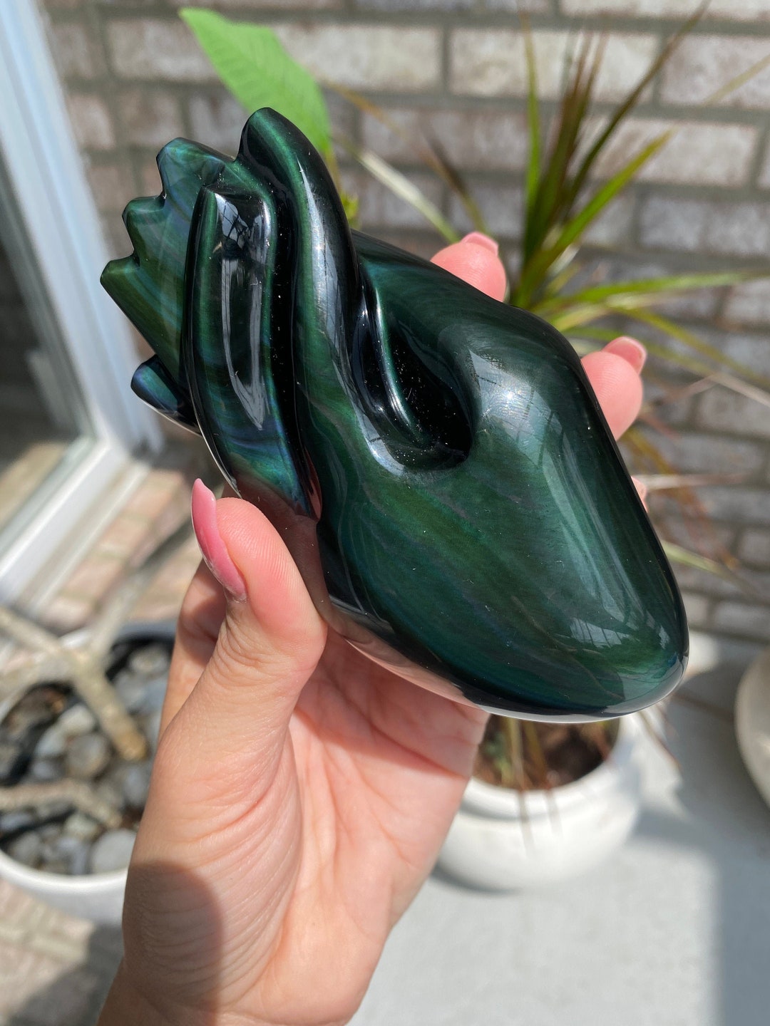Anatomical Rainbow Obsidian Heart, Anatomically Correct Crystal Heart ...