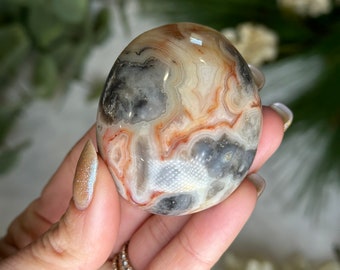 Crazy lace agate palm stone