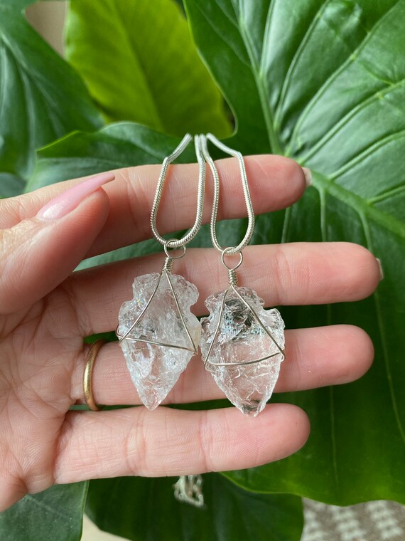 Quartz Arrowhead Necklace Real 