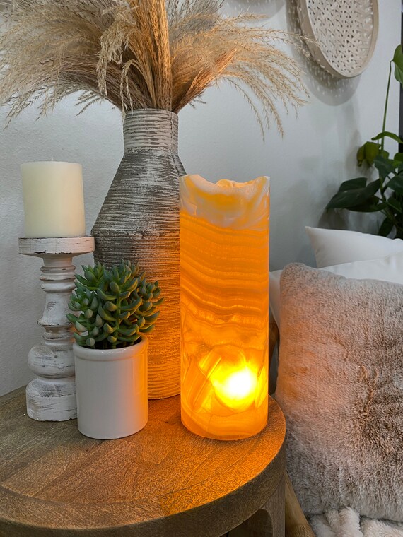 Orange cheap crystal lamp