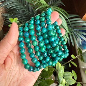 8mm Chrysocolla bracelet, gemstone bracelet image 5
