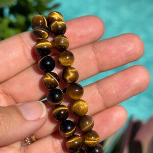 8mm Tiger Eye Bracelet: Crystal Gemstone Stretch Bracelet image 6
