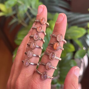 Arusha sunstone ring, silver ring, stackable image 5