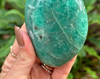 Amazonite palm stone for meditation