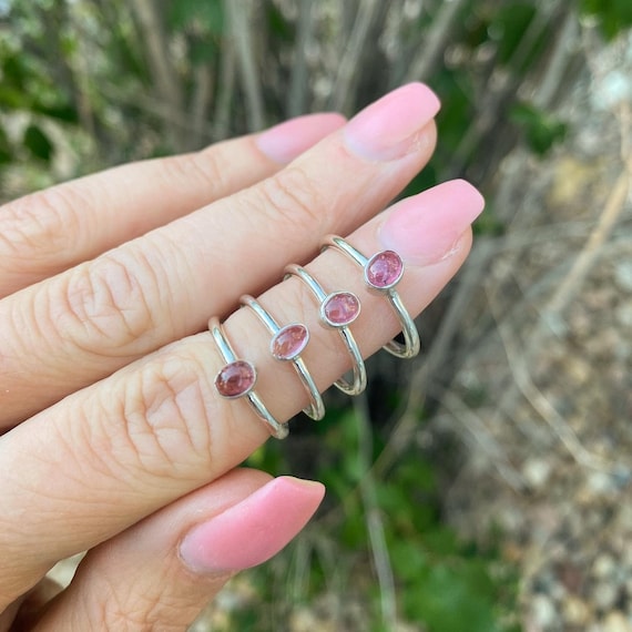 Pink tourmaline ring etsy online