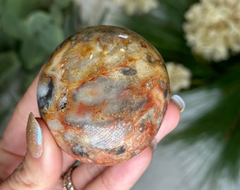 Crazy lace agate palm stone