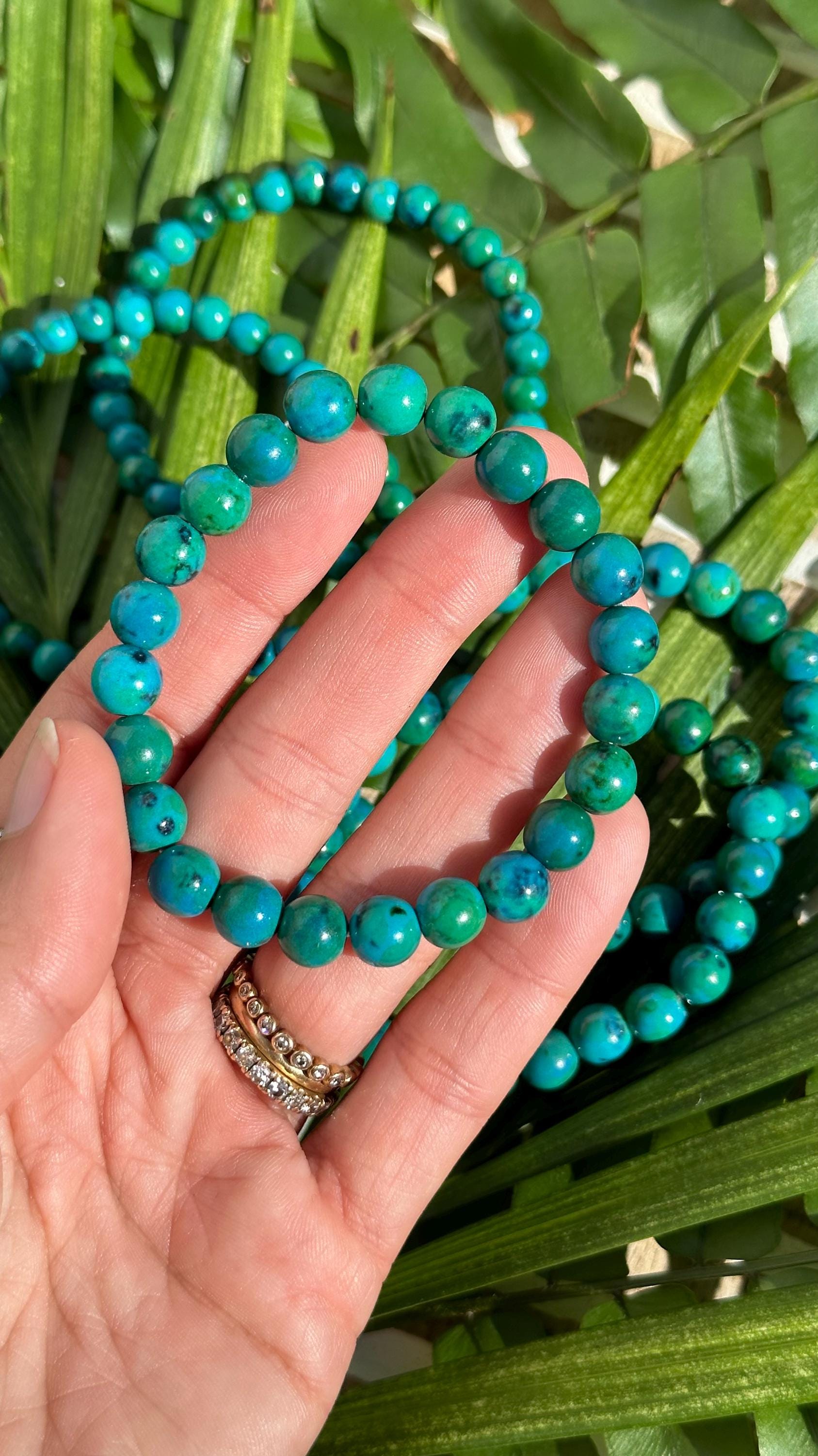 アクセサリー S'YTE CHRYSOCOLLA BEADS BRACELET S´YTE CHRYSOCOLLA BEADS BRACELET メンズ