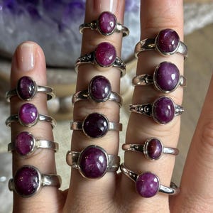 Ruby ring, .925 Sterling Silver July Birthstone