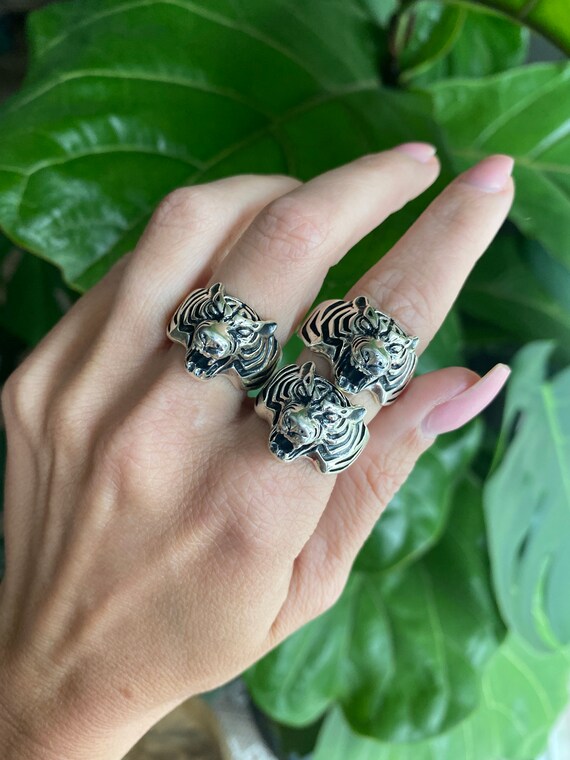 Sterling Silver Tiger Ring, Unisex Ring, Mens Ring, Tiger Ring, Tiger Jewelry - Etsy Sterling Silver Tiger Ring, Unisex Ring, Mens Ring, Tiger Ring, Tiger Jewelry - Etsy