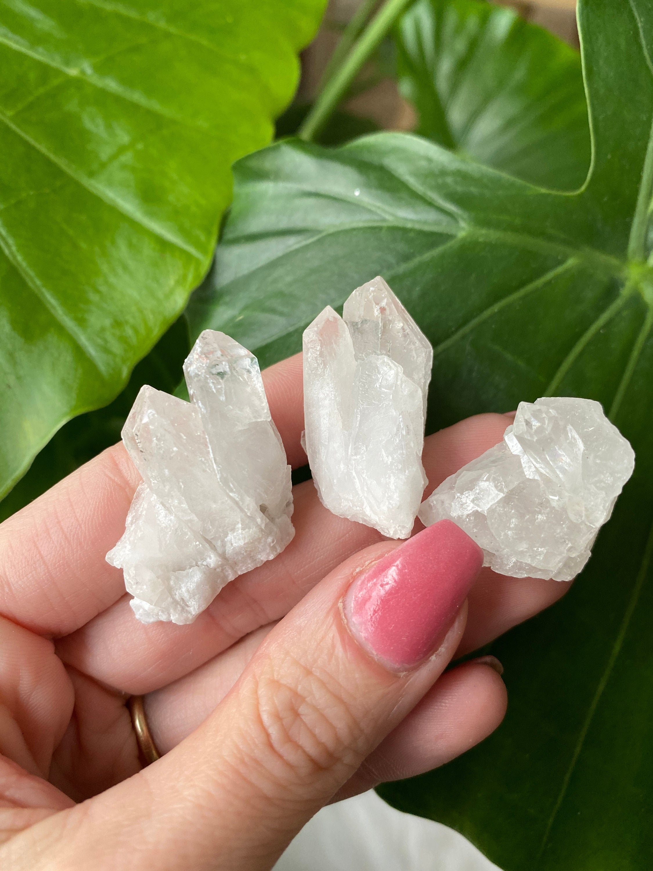 Raw clear quartz cluster, quartz cluster, crystal cluster