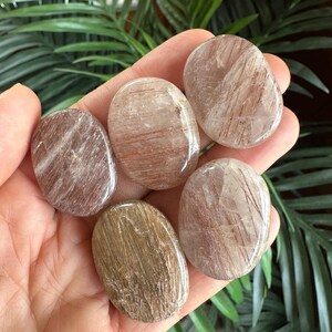Tumbled Rutilated Quartz Stone - Red Rutile from Brazil image 3