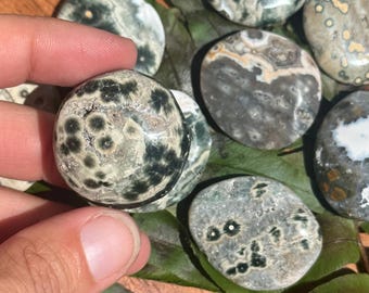 Premium tumbled ocean jasper , ocean jasper  , chakra stone, marovato, old stock